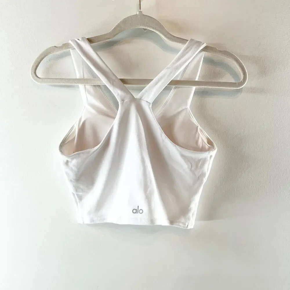 Alo Airbrush Real Bra Tank Top White Small